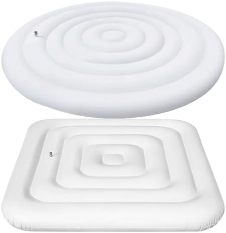 Couvercle de Spa Gonflable Rond de 140 cm avec Valve de Gonflage et Dégonflage Rapide - Coupe Vent - Résistant à la Plui