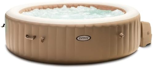 Intex Whirlpool Spa Bain à remous Bubble Massage Élégant et Relaxant Ø 216 x 71 cm Beige pour Familles Actives À la Mais