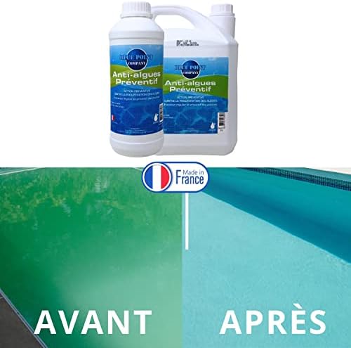 Algicide Anti-Algues Piscine rattrapage Eau Verte 1L - Traitement Double Action Anti Eau Verte/Trouble