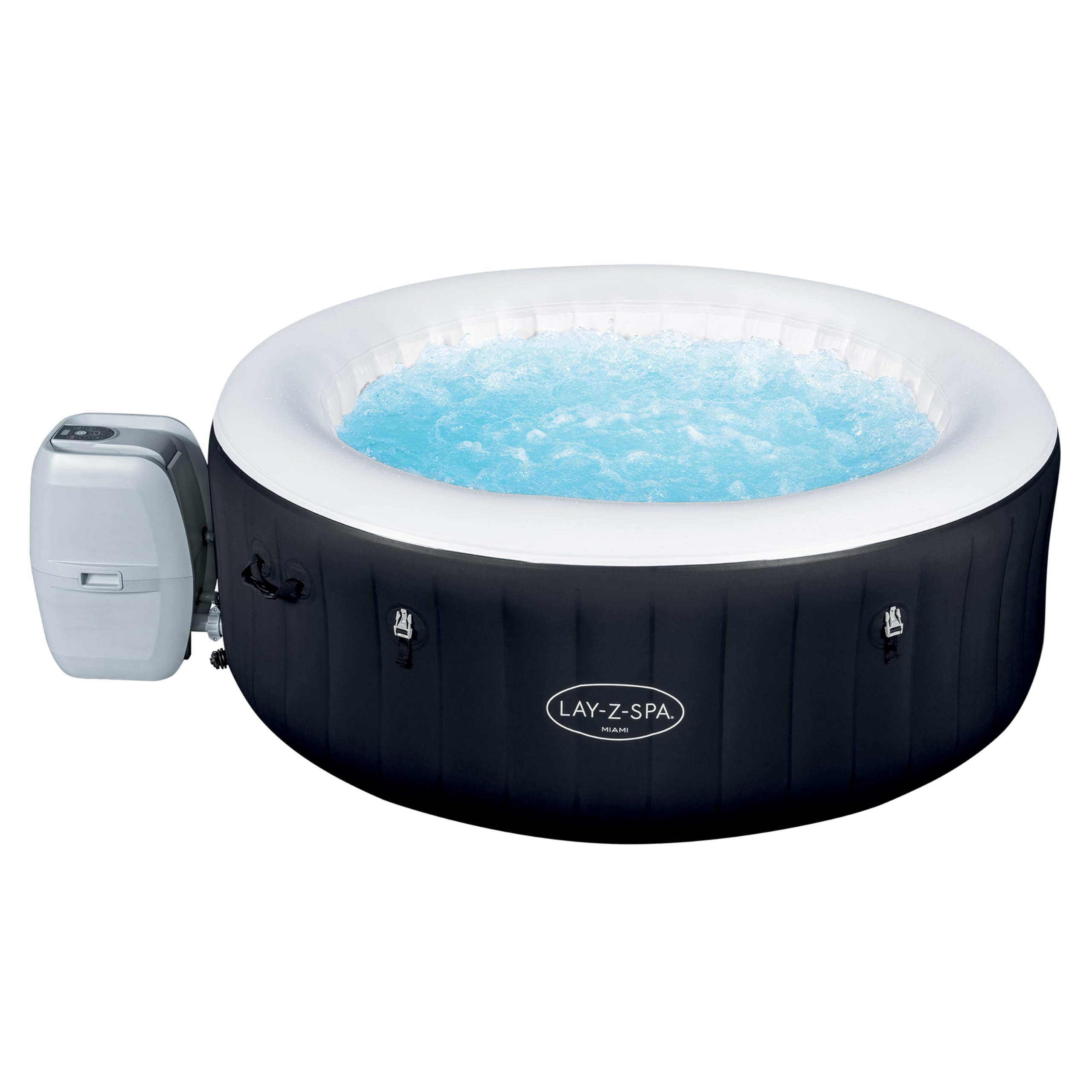 Bestway LAY-Z-SPA® Miami Airjet™ + relaxation + famille + jardin + massothérapie + 2-4 personnes + spa d'extérieur + bal
